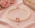 Aurora Pink Heart Necklace
