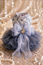 Blue Satin Dreams Tulle Dress