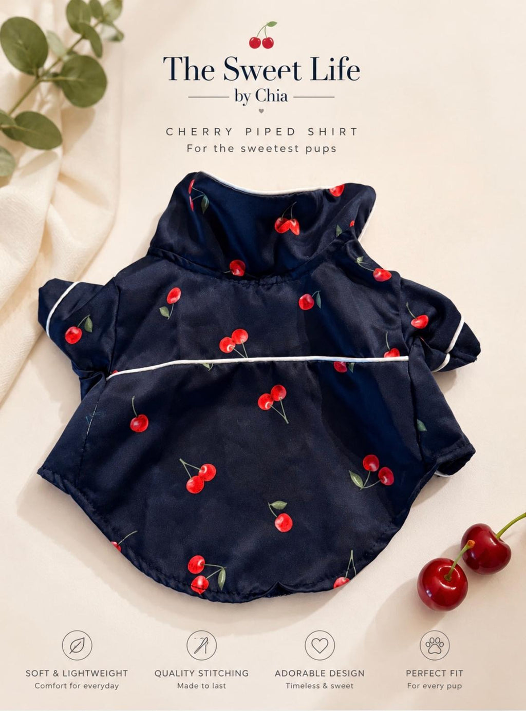 Midnight Cherry Sleepwear